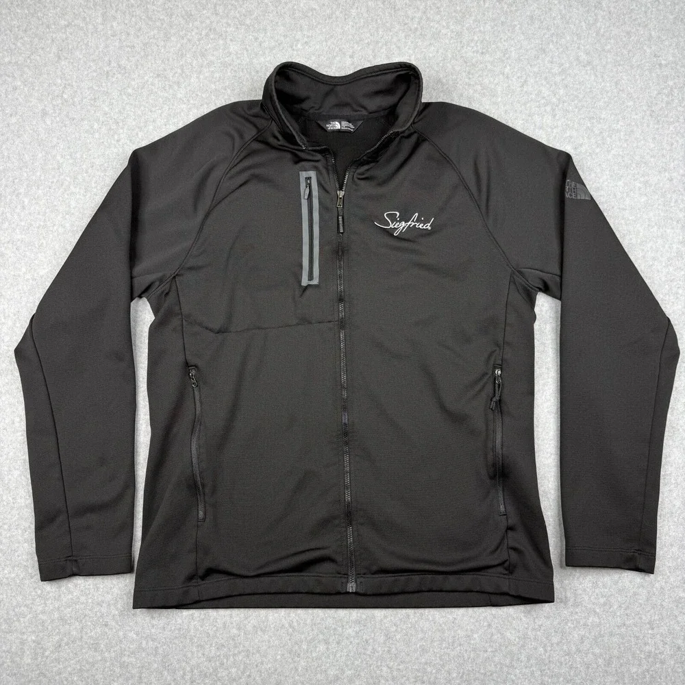The North Face Jacket Mens Large Black Las Vegas Siegfried Full Zip‎ Fleece